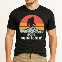 Gone Squatchin Bigfoot Mountain Retro Style Gift Cooling Performance Crew T-Shirt