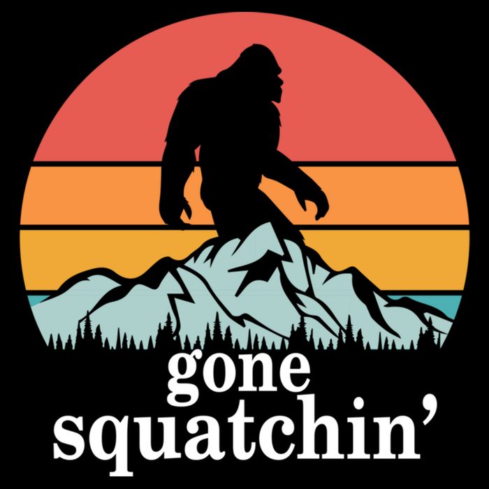 Gone Squatchin Bigfoot Mountain Retro Style Gift Cooling Performance Crew T-Shirt