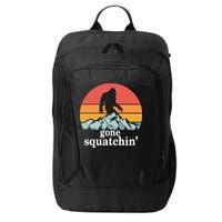 Gone Squatchin Bigfoot Mountain Retro Style Gift City Backpack