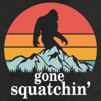 Gone Squatchin Bigfoot Mountain Retro Style Gift 11oz C Handle Ceramic Mug