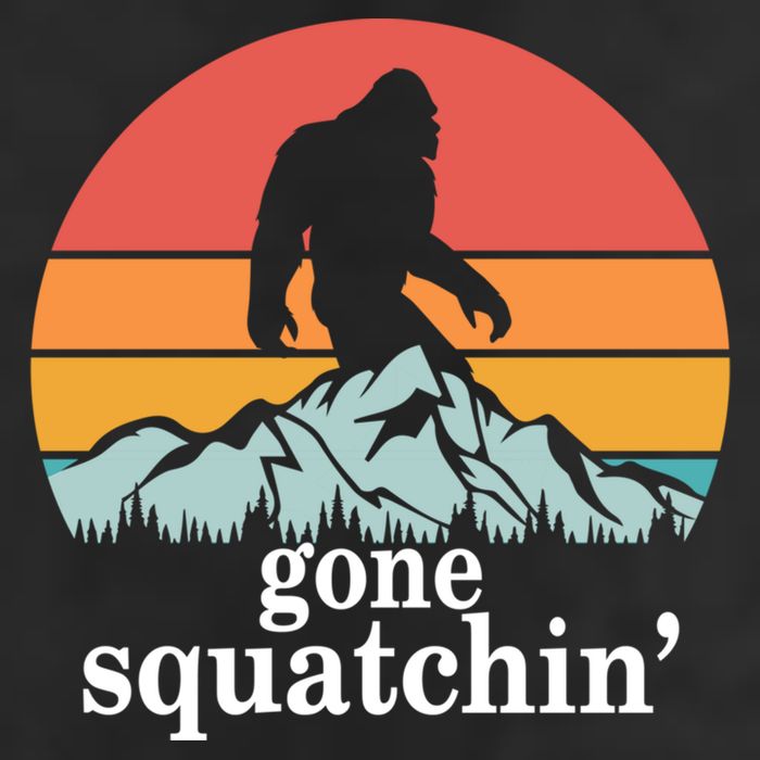 Gone Squatchin Bigfoot Mountain Retro Style Gift 11oz C Handle Ceramic Mug