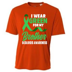 Green Scoliosis Brother Design Warrior Scoliosis Awareness Great Gift Cooling Performance Crew T-Shirt