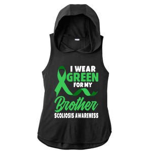 Green Scoliosis Brother Design Warrior Scoliosis Awareness Great Gift Ladies PosiCharge Tri-Blend Wicking Draft Hoodie Tank