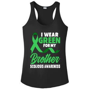 Green Scoliosis Brother Design Warrior Scoliosis Awareness Great Gift Ladies PosiCharge Competitor Racerback Tank