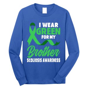 Green Scoliosis Brother Design Warrior Scoliosis Awareness Great Gift Long Sleeve Shirt