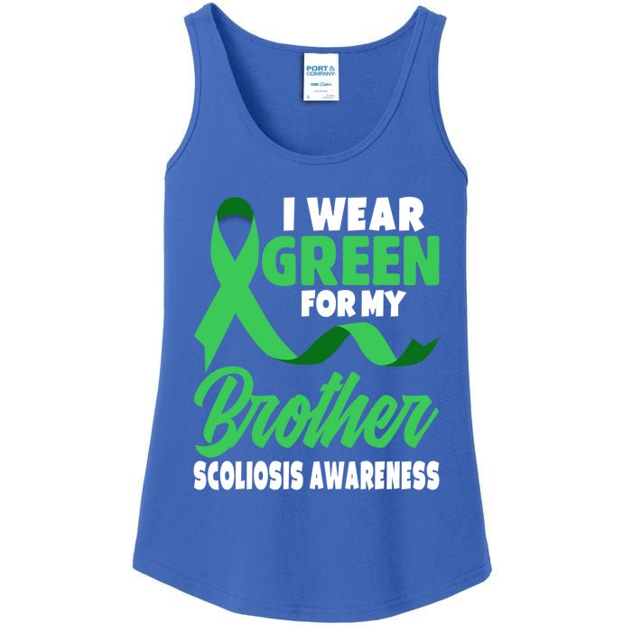 Green Scoliosis Brother Design Warrior Scoliosis Awareness Great Gift Ladies Essential Tank