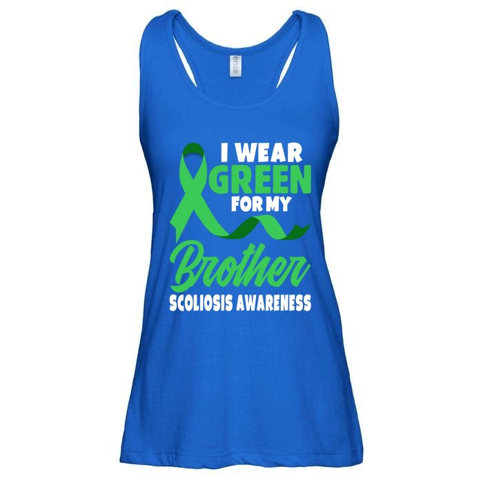 Green Scoliosis Brother Design Warrior Scoliosis Awareness Great Gift Ladies Essential Flowy Tank