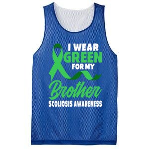 Green Scoliosis Brother Design Warrior Scoliosis Awareness Great Gift Mesh Reversible Basketball Jersey Tank