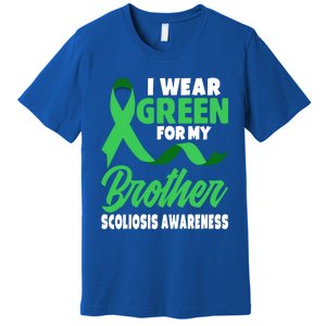 Green Scoliosis Brother Design Warrior Scoliosis Awareness Great Gift Premium T-Shirt