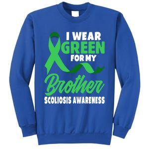 Green Scoliosis Brother Design Warrior Scoliosis Awareness Great Gift Tall Sweatshirt