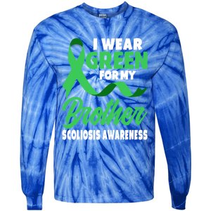 Green Scoliosis Brother Design Warrior Scoliosis Awareness Great Gift Tie-Dye Long Sleeve Shirt