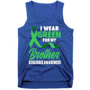 Green Scoliosis Brother Design Warrior Scoliosis Awareness Great Gift Tank Top