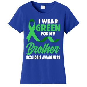 Green Scoliosis Brother Design Warrior Scoliosis Awareness Great Gift Women's T-Shirt