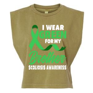 Green Scoliosis Brother Design Warrior Scoliosis Awareness Great Gift Garment-Dyed Women's Muscle Tee