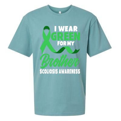 Green Scoliosis Brother Design Warrior Scoliosis Awareness Great Gift Sueded Cloud Jersey T-Shirt