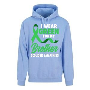 Green Scoliosis Brother Design Warrior Scoliosis Awareness Great Gift Unisex Surf Hoodie