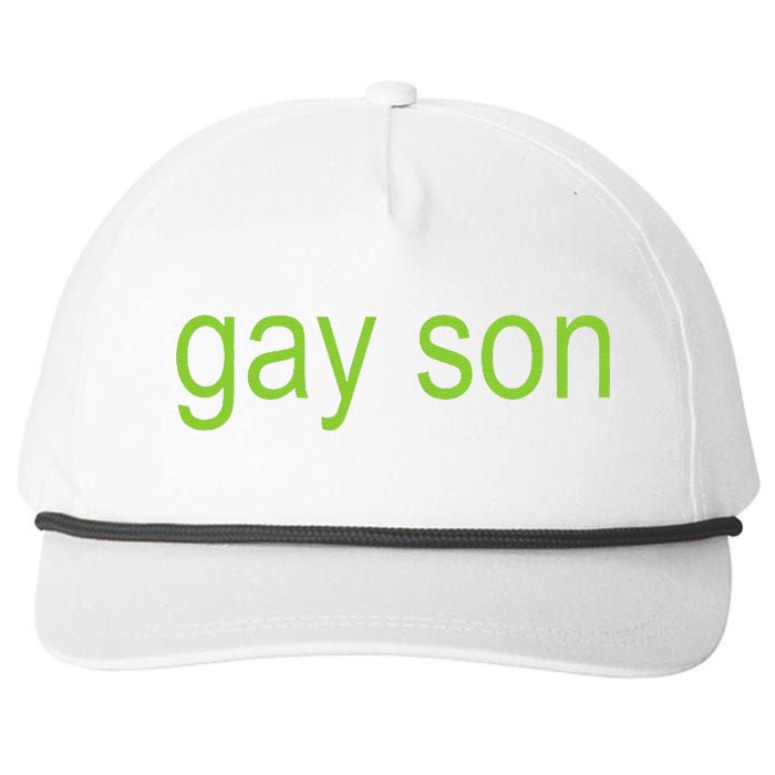 Gay Son Brat Dark Humor Joke 365 Partygirl Gift Snapback Five-Panel Rope Hat