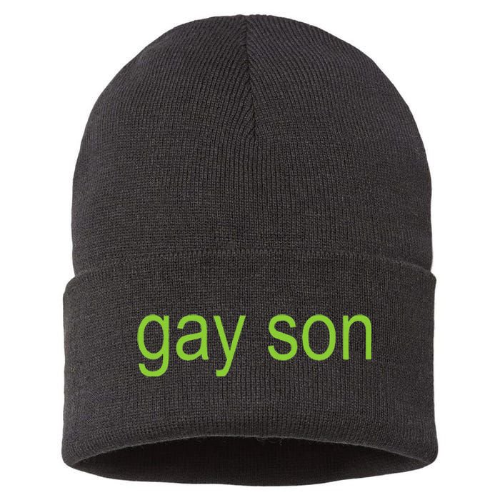 Gay Son Brat Dark Humor Joke 365 Partygirl Gift Sustainable Knit Beanie