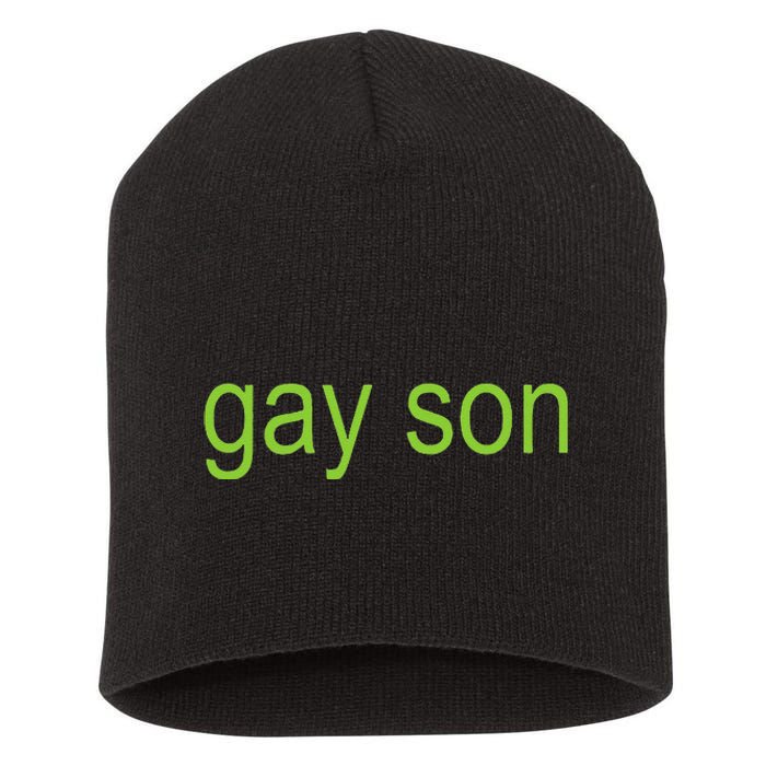 Gay Son Brat Dark Humor Joke 365 Partygirl Gift Short Acrylic Beanie