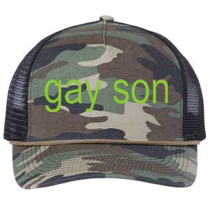 Gay Son Brat Dark Humor Joke 365 Partygirl Gift Retro Rope Trucker Hat Cap