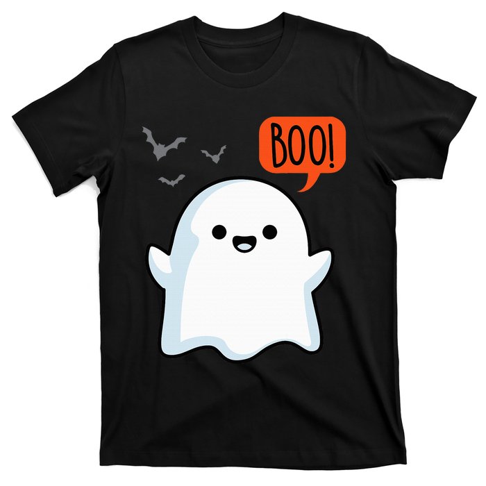 Ghost Saying Boo Spooky Halloween Cute T-Shirt