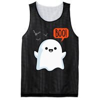 Ghost Saying Boo Spooky Halloween Cute Mesh Reversible Basketball Jersey Tank