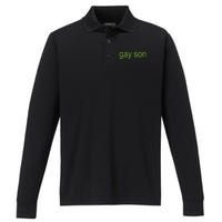 Gay Son Brat Dark Humor Joke 365 Partygirl Performance Long Sleeve Polo