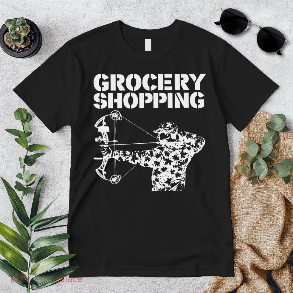 Grocery Shopping Bowhun Archer Funny Deer Hunter Premium T-Shirt