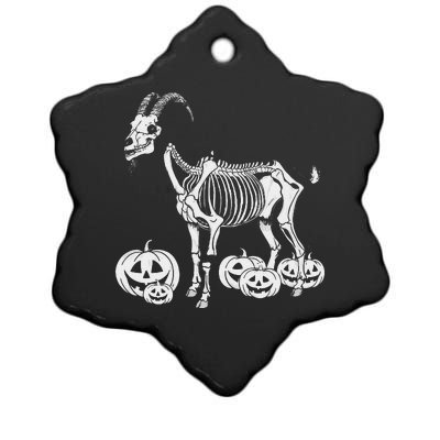 Goat Skeleton Birthday Halloween Ceramic Star Ornament