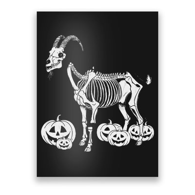 Goat Skeleton Birthday Halloween Poster