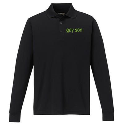 Gay Son Brat Dark Humor Joke Performance Long Sleeve Polo