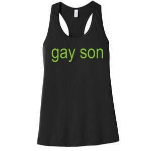 Gay Son Brat Dark Humor Joke Women's Racerback Tank