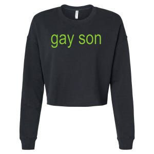 Gay Son Brat Dark Humor Joke Cropped Pullover Crew