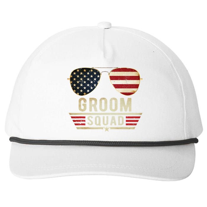 Groom Squad Bachelor Party Groomsmen Wedding USA Sunglasses Snapback Five-Panel Rope Hat