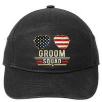 Groom Squad Bachelor Party Groomsmen Wedding USA Sunglasses 7-Panel Snapback Hat