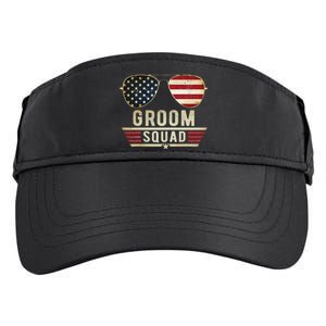 Groom Squad Bachelor Party Groomsmen Wedding USA Sunglasses Adult Drive Performance Visor