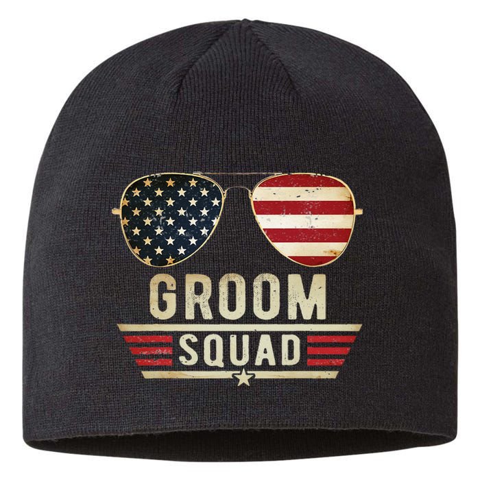 Groom Squad Bachelor Party Groomsmen Wedding USA Sunglasses Sustainable Beanie