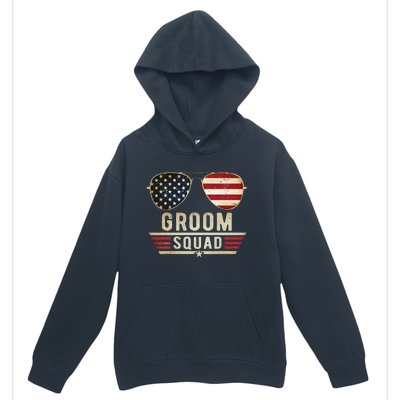 Groom Squad Bachelor Party Groomsmen Wedding USA Sunglasses Urban Pullover Hoodie