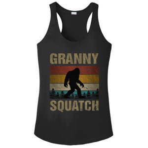 Granny Squatch Bigfoot Granny Sasquatch Yeti Family Matching Ladies PosiCharge Competitor Racerback Tank