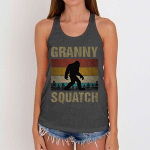 Granny Squatch Bigfoot Granny Sasquatch Yeti Family Matching Women's Knotted Racerback Tank