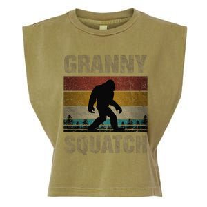 Granny Squatch Bigfoot Granny Sasquatch Yeti Family Matching Garment-Dyed Women's Muscle Tee