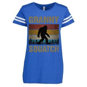 Granny Squatch Bigfoot Granny Sasquatch Yeti Family Matching Enza Ladies Jersey Football T-Shirt