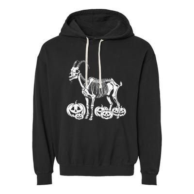 Goat Skeleton Birthday Halloween Garment-Dyed Fleece Hoodie