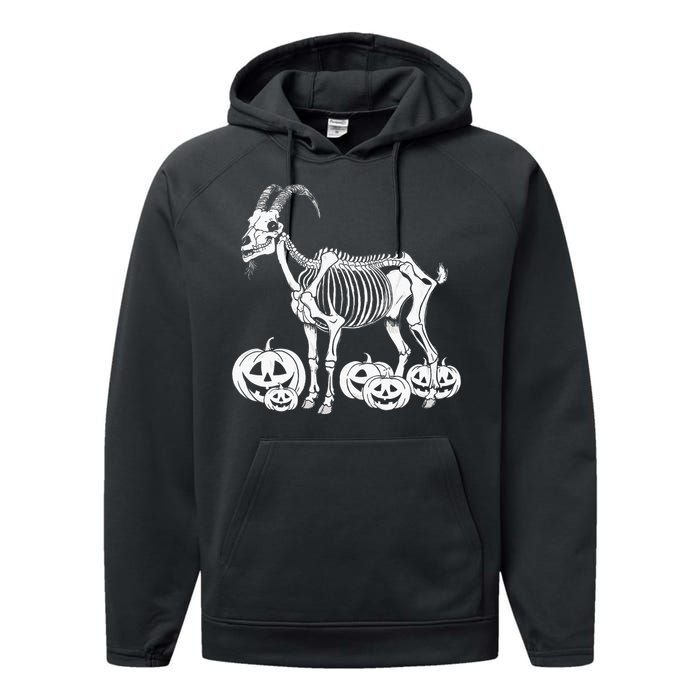 Goat Skeleton Birthday Halloween Performance Fleece Hoodie