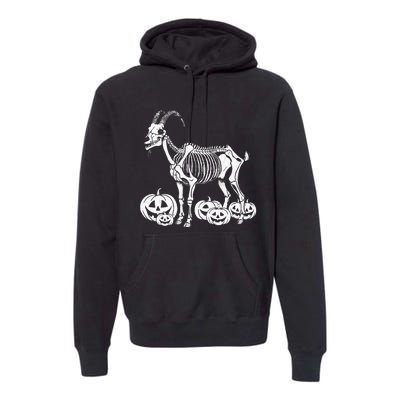 Goat Skeleton Birthday Halloween Premium Hoodie