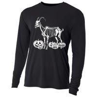 Goat Skeleton Birthday Halloween Cooling Performance Long Sleeve Crew