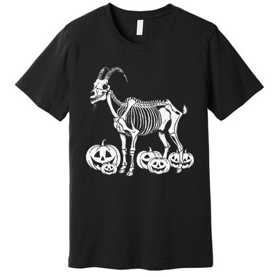 Goat Skeleton Birthday Halloween Premium T-Shirt