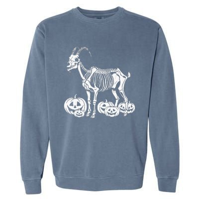 Goat Skeleton Birthday Halloween Garment-Dyed Sweatshirt