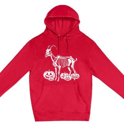 Goat Skeleton Birthday Halloween Premium Pullover Hoodie