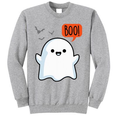 Ghost Saying Boo Spooky Halloween Tall Sweatshirt